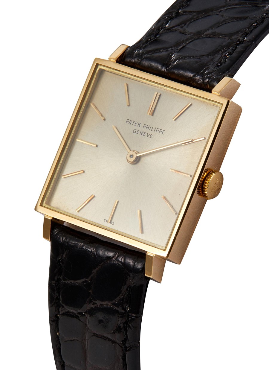 Men LANE CRAWFORD VINTAGE COLLECTION Watches | Patek Philippe Silver Dial 18K Yellow Gold Case Watch