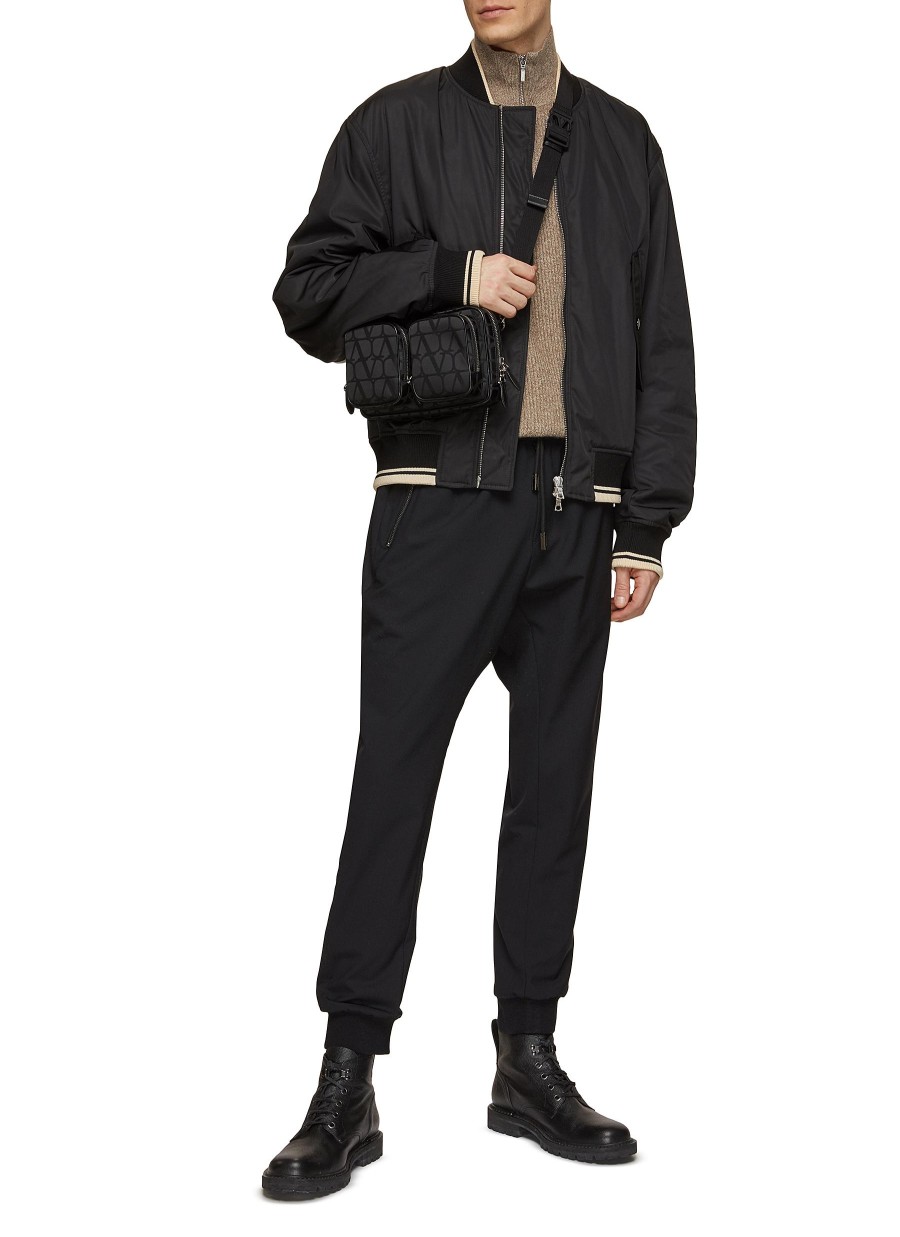 Men WOOYOUNGMI Pants | Wool Poly Tapered Drawstring Pants