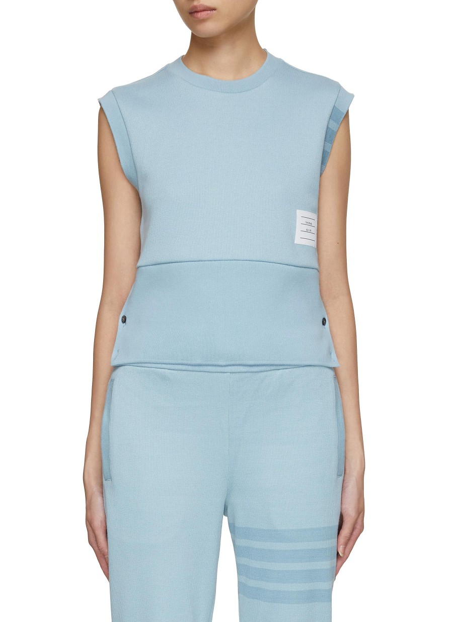 Women THOM BROWNE Tops | Tonal 4 Bar Vest