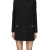 Women PRADA Coats | Contrast Lapel Duchesse Short Coat