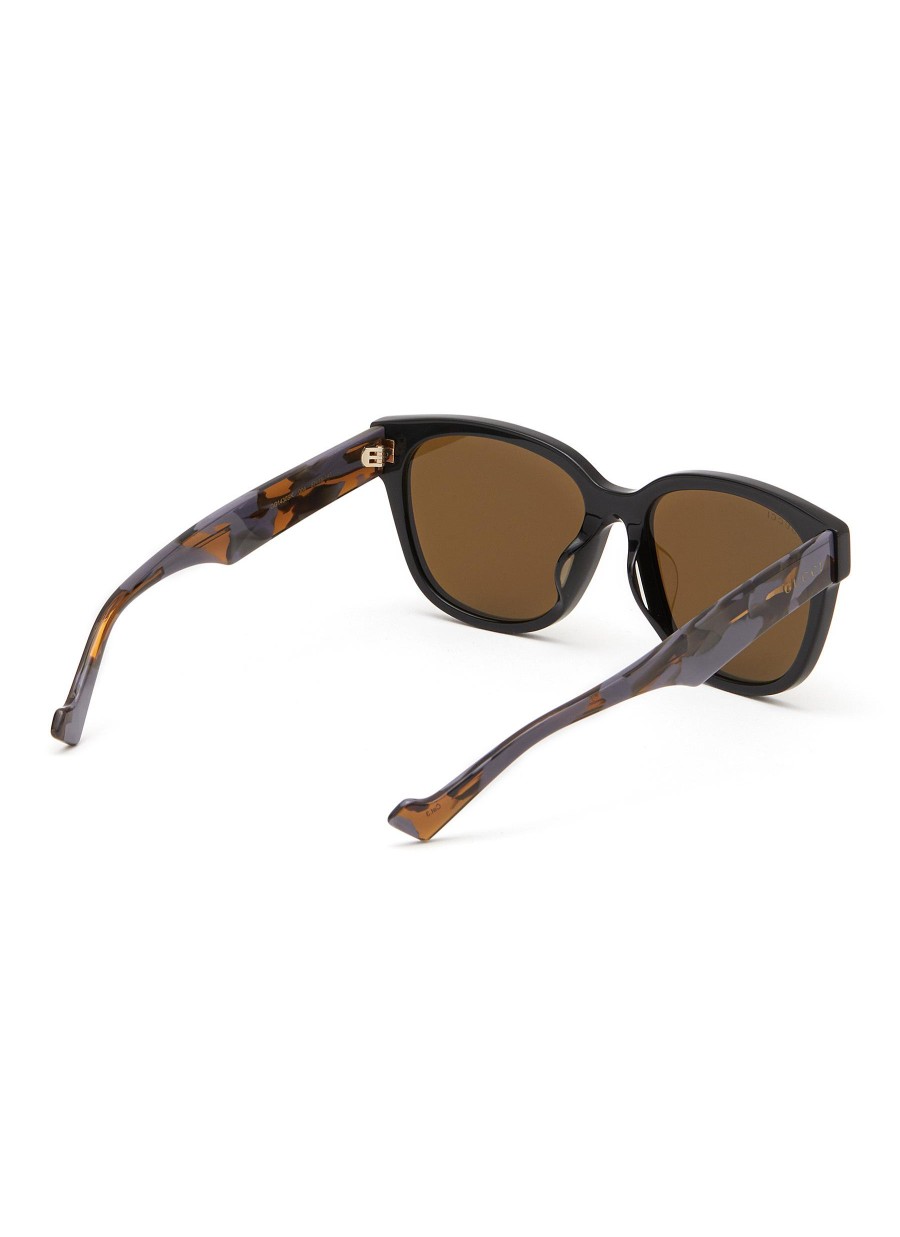 Men GUCCI Eyewear | Havana Temple Acetate Sunglasses