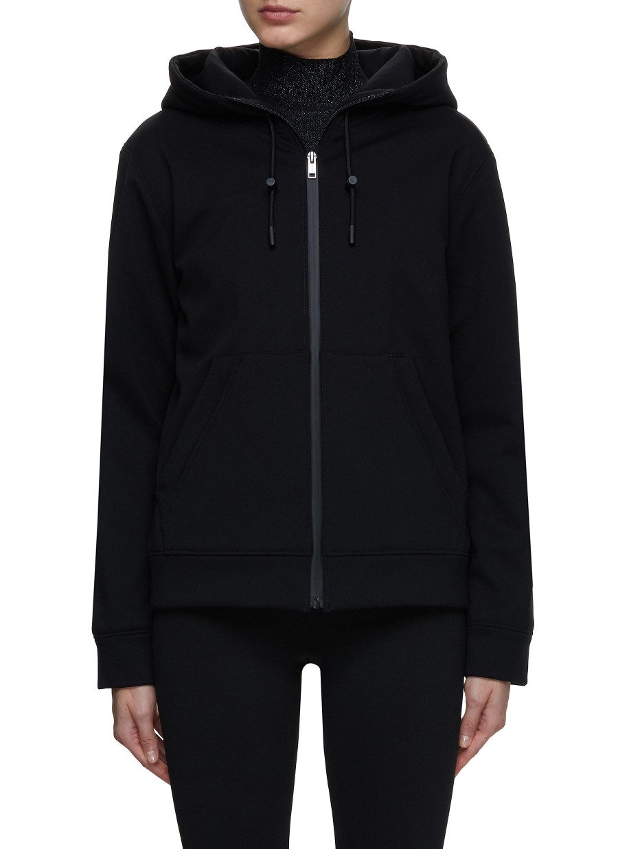 Women YVES SALOMON Jackets | Zip Up Hooded Ski Softshell Jacket