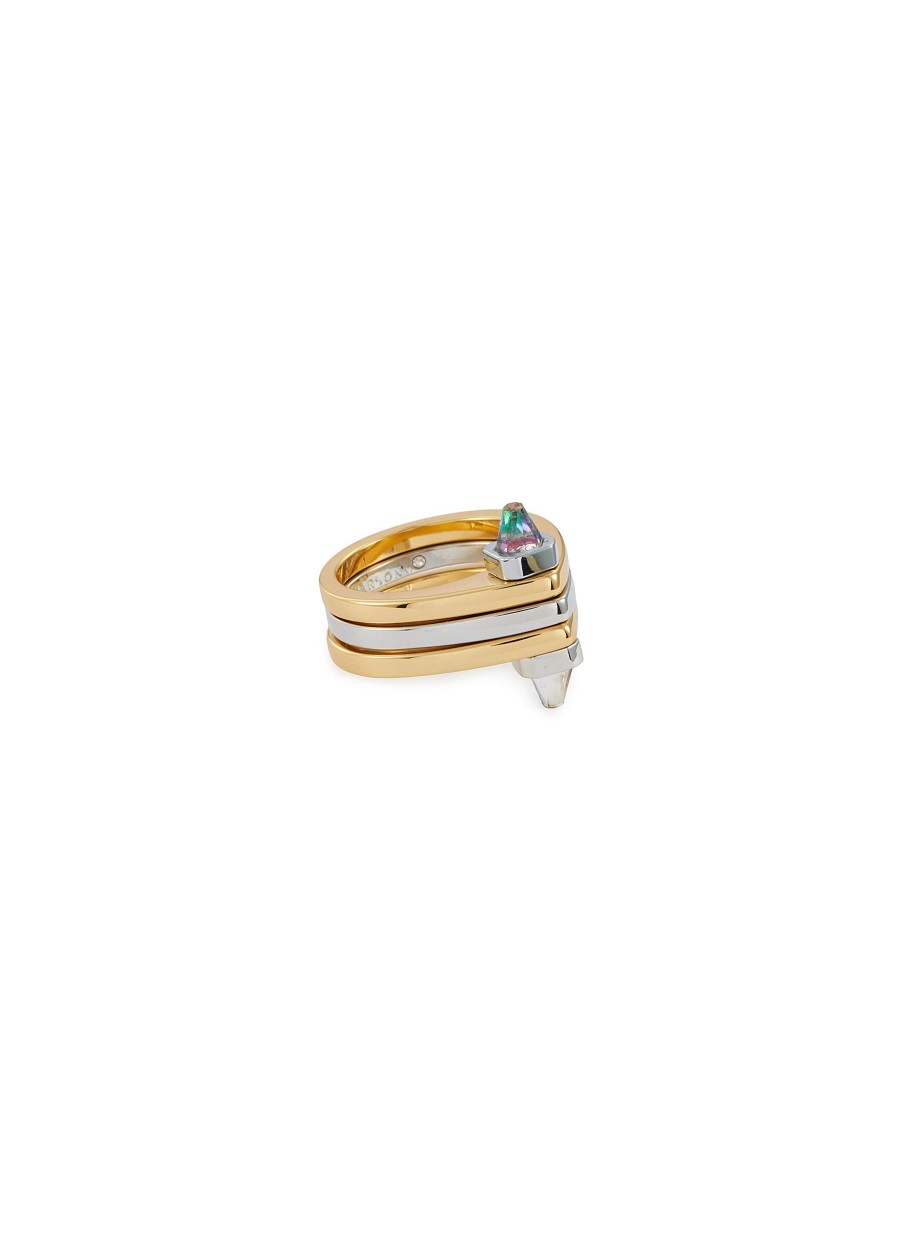 Women DEMARSON Fashion Jewellery | Frankie 12K Gold Sliver Plated Ring