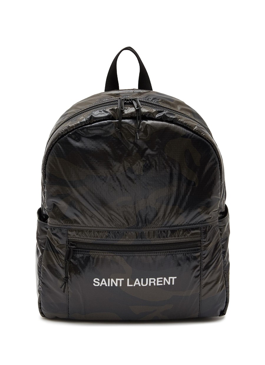 Men SAINT LAURENT Backpacks | Nuxx' Camouflage Print Backpack