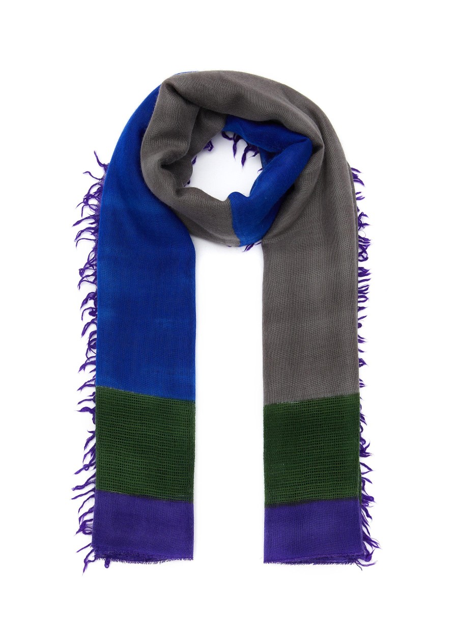 Women CASHÀ Scarves & Wraps | Colourblock Cashmere Silk Knit Stole