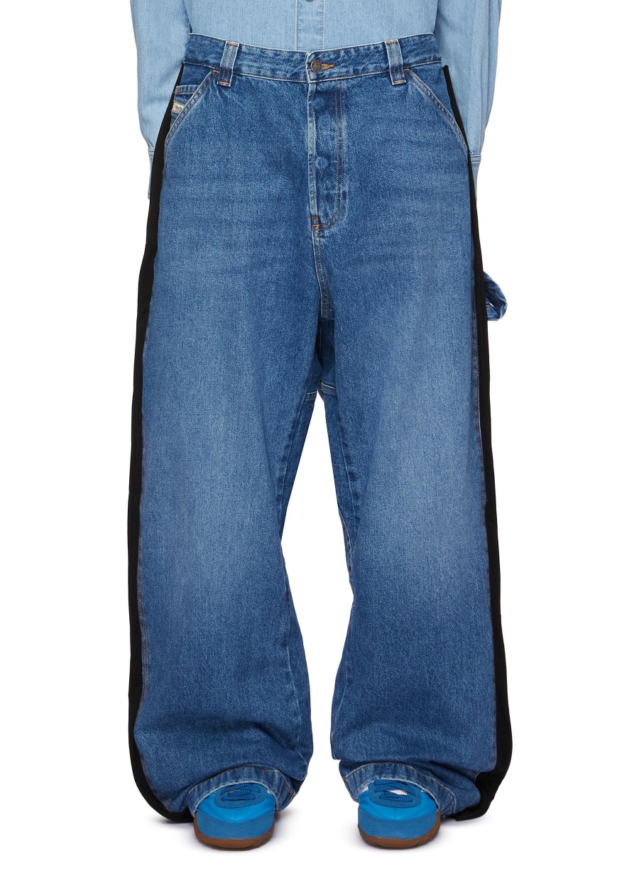 Men DIESEL Pants | Side Panel Relaxed Jeans