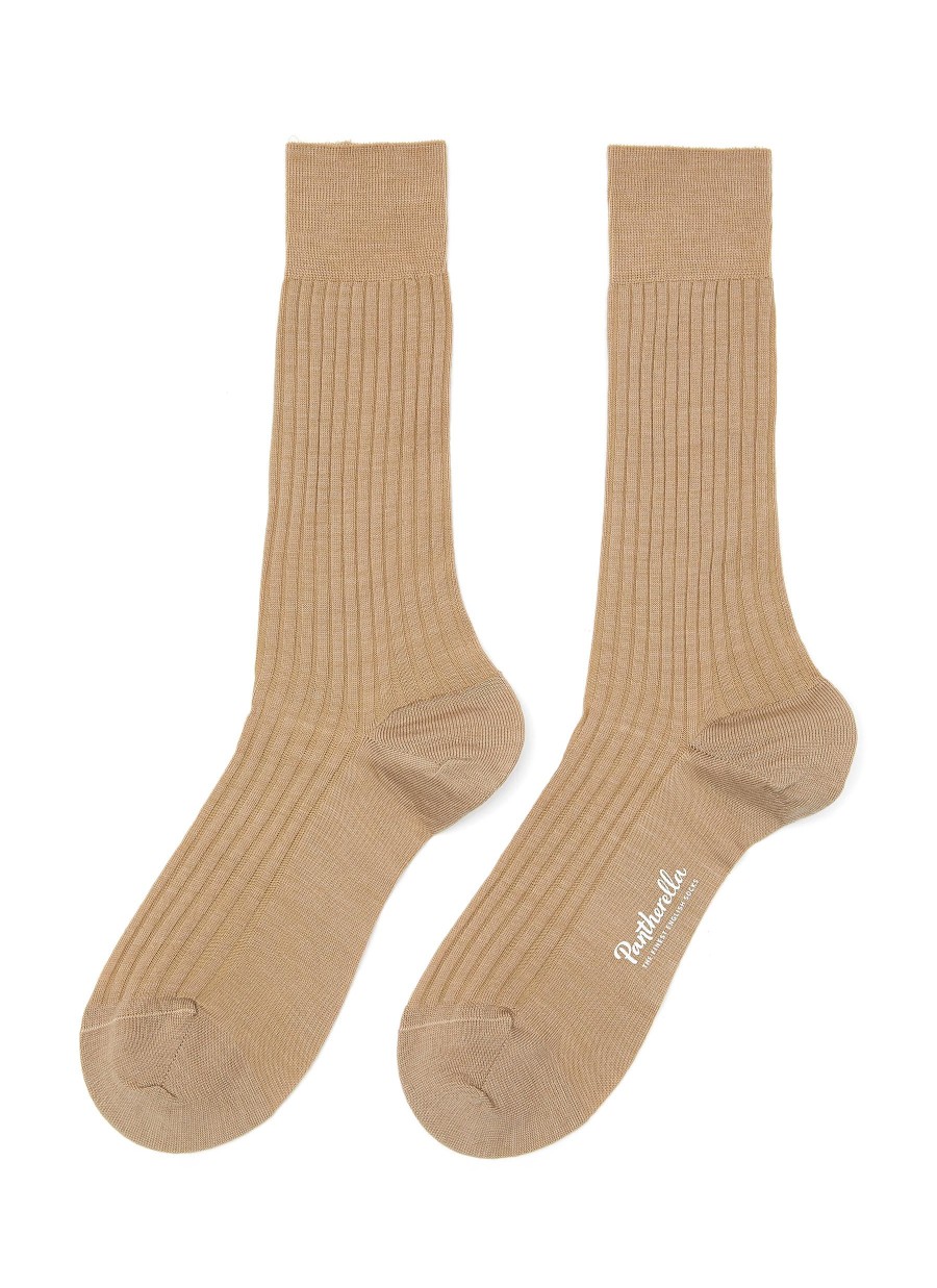 Men PANTHERELLA Socks | Laburnum' 5X3 Rib Merino Wool Long Anklet Socks