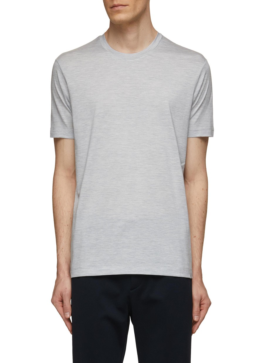 Men PAUL & SHARK T-Shirts | Riveria Cotton Silk T-Shirt