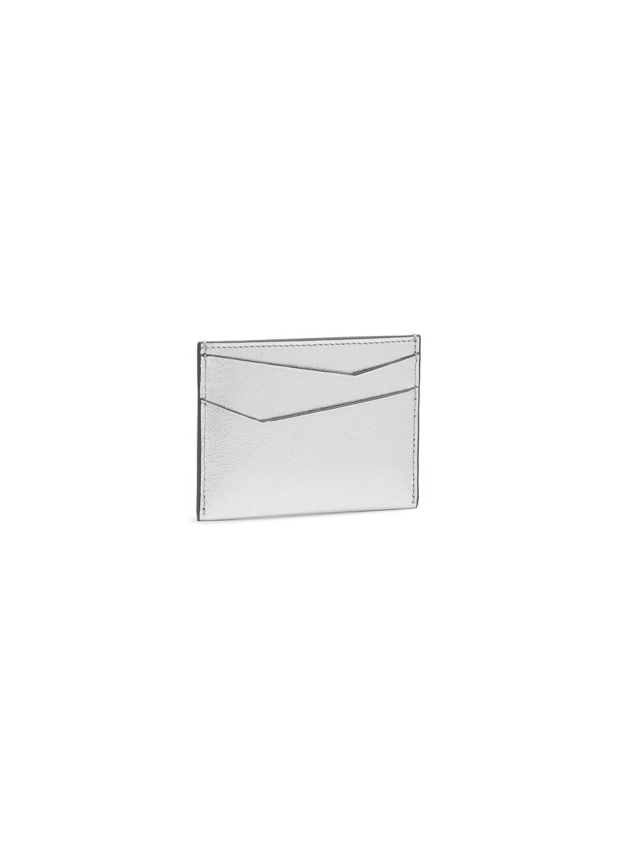 Women LOEWE Small Leather Goods | Puzzle Metallic Leather Cardholder