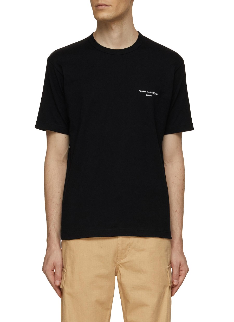 Men COMME DES GARÇONS HOMME T-Shirts | Logo Print Cotton T-Shirt