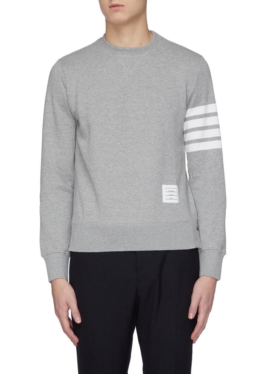 Men THOM BROWNE Pullovers & Hoodies | Bar Stripe Crewneck Sweatshirt