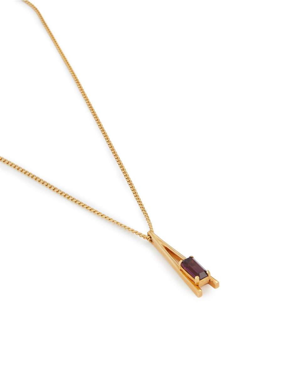 Women LANE CRAWFORD VINTAGE ACCESSORIES Vintage Accessories | Gold Tone Amethyst Pendant Necklace