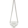 Women BALENCIAGA Crossbody | Mini 'Cagole' Heart Shape Arena Finish Leather Chain Crossbody Bag