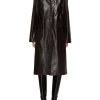 Women TOTEME Coats | Crocodile Embossed Leather Coat