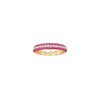 Women LC COLLECTION JEWELLERY Fine Jewellery | 18K Gold Diamond Ruby Eternity Band — Size Eu 53