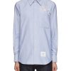 Men THOM BROWNE Shirts | Embroidered Cut Out Crab And Starfish Shirt