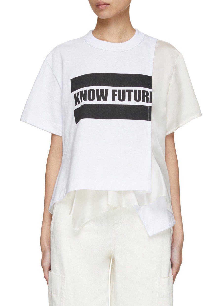 Women SACAI Tops | Know Future Graphic Print T-Shirt