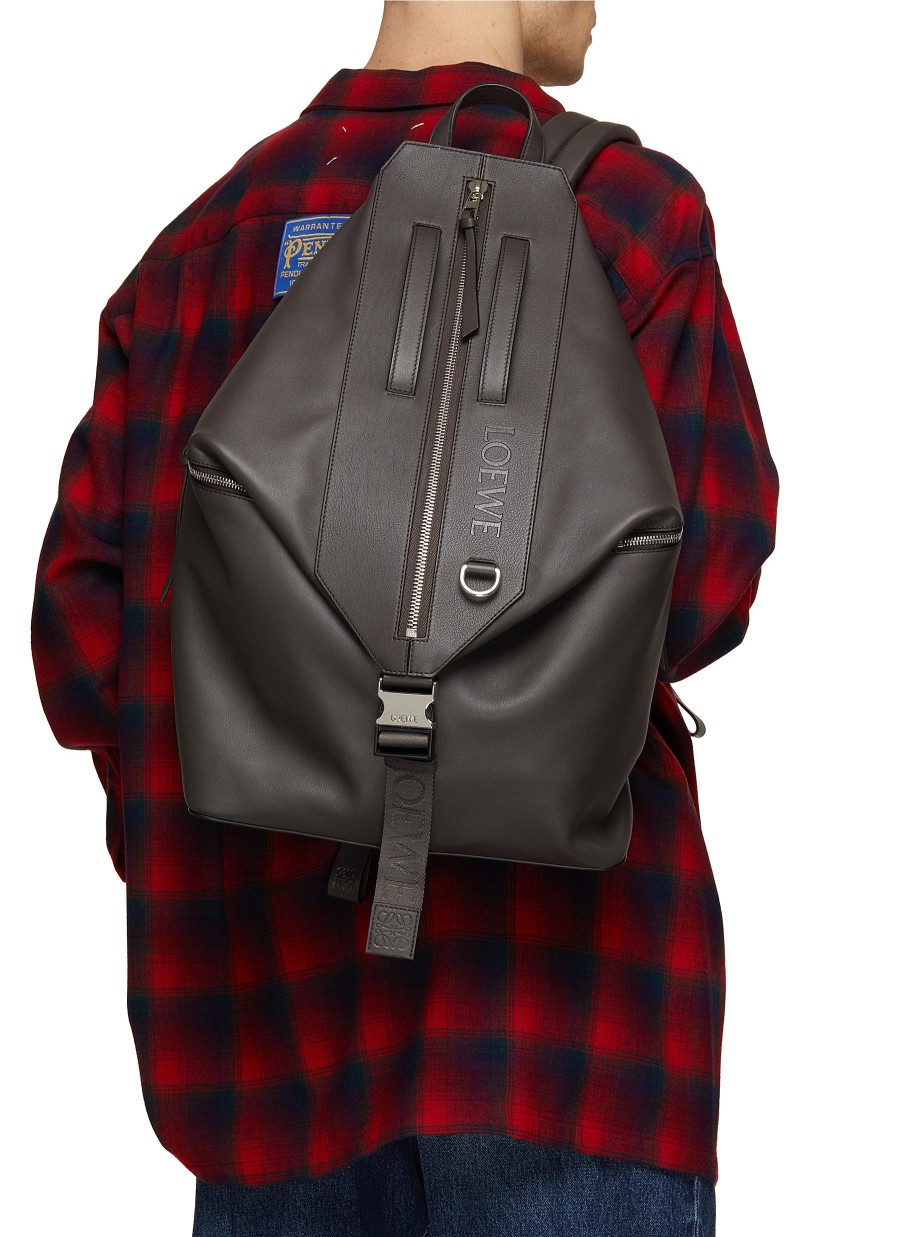 Men LOEWE Backpacks | Convertible Leather Backpack