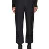 Men RE: BY MAISON SANS TITRE Pants | Straight Leg Buckle Design Folded Cropped Pants