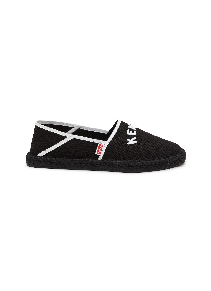 Men KENZO Flats | Logo Embroidered Espadrilles