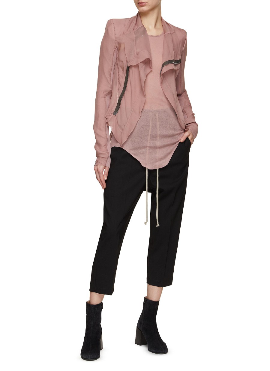 Women RICK OWENS Jackets | Naska Biker Silk Jacket