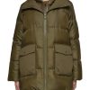 Women YVES SALOMON ARMY Jackets | Hooded Shearling Bib Puffer Jacket