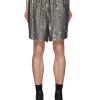 Men DRIES VAN NOTEN Pants | Paillettes Embellished Loose Fit Drawstring Shorts