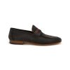 Men MAGNANNI Flats | Hendidos' Crocodile Embossed Strap Suede Penny Loafers