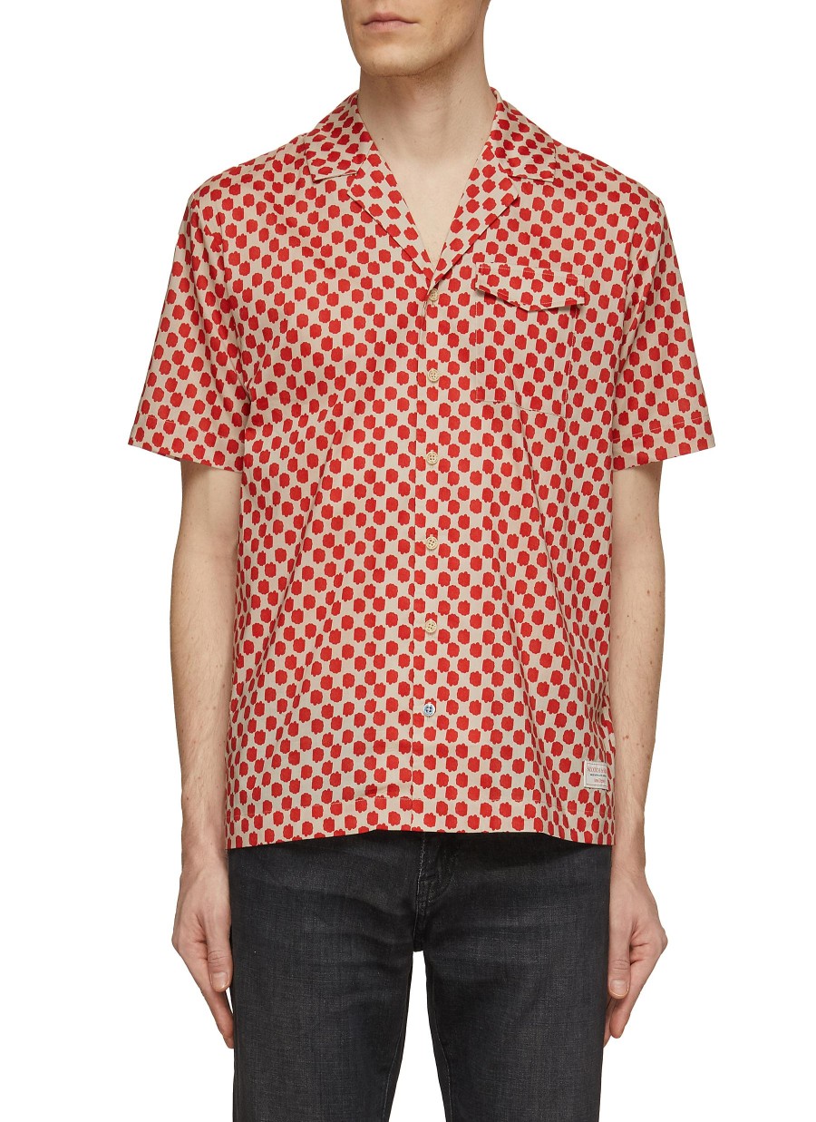 Men SCOTCH & SODA Shirts | Printed Short Sleeve Shirt