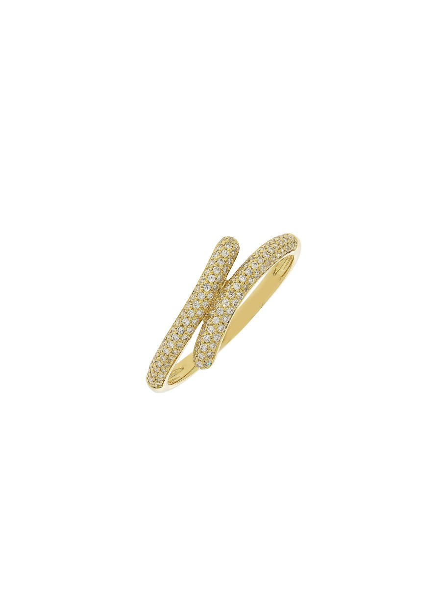 Women LC COLLECTION JEWELLERY Fine Jewellery | 18K Gold Diamond Ring — Size Us 6.5