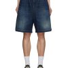 Men VALENTINO Pants | Elastic Waistband Denim Shorts