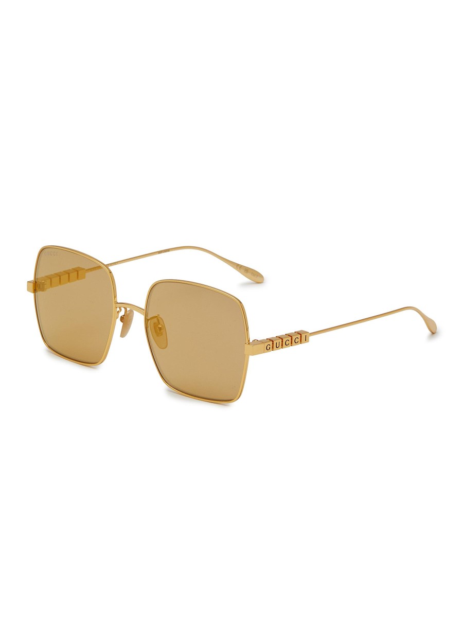 Men GUCCI Eyewear | Logo Metal Sunglasses