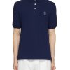 Men BRUNELLO CUCINELLI Polos | Logo Embroidered Cotton Polo Shirt