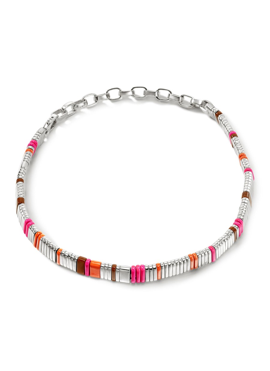 Women JOHN HARDY Fine Jewellery | Colorblock Jasper Sterling Silver Choker Necklace — Size 12-16