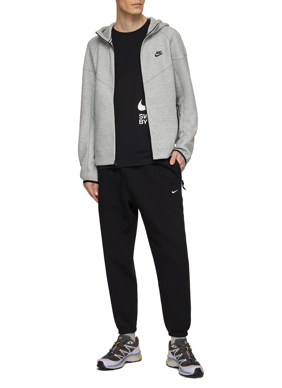 Men NIKE Pants | Logo Embroidered Fleece Sweatpants