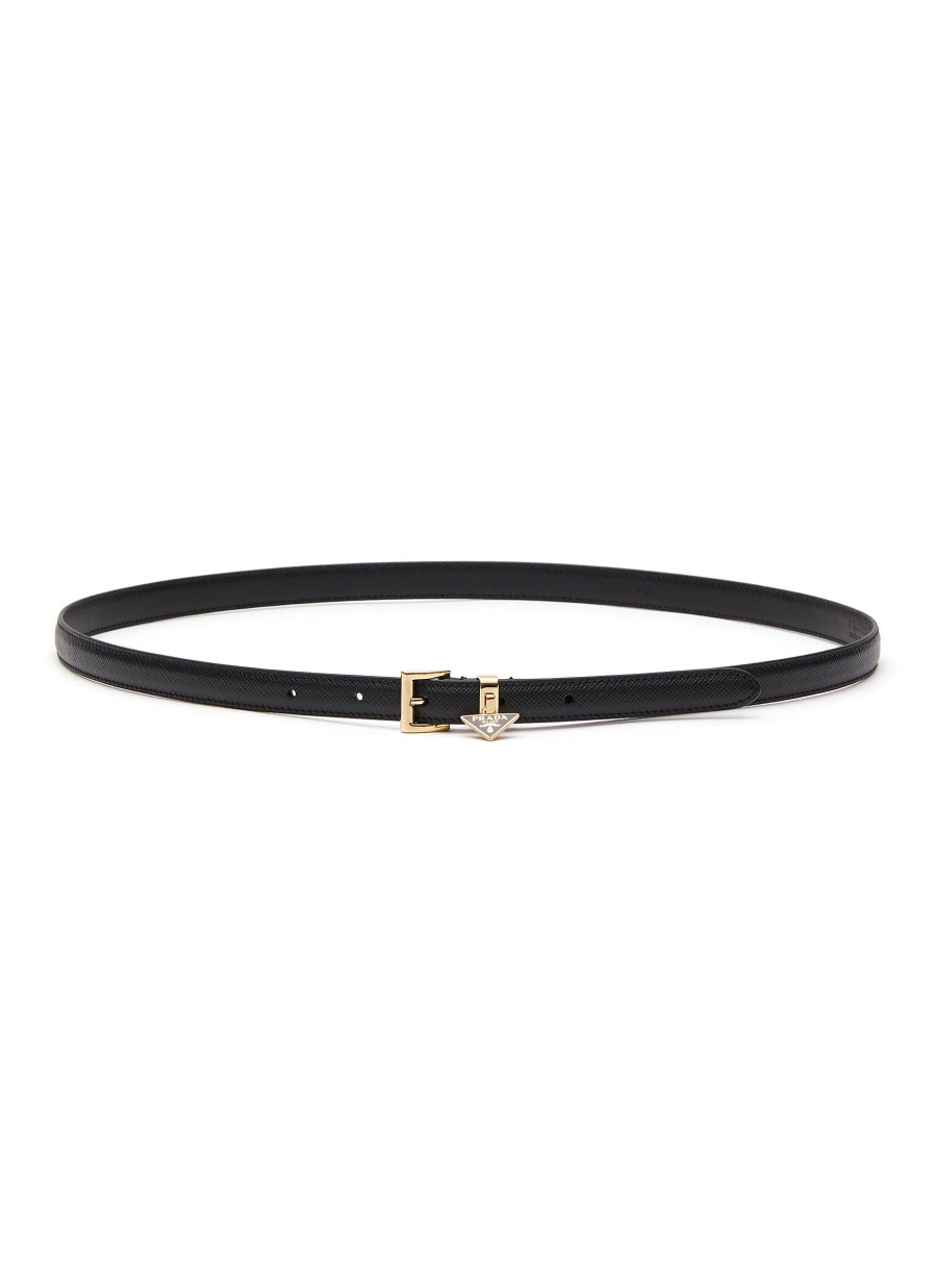 Women PRADA Belts | Logo Buckle Saffiano Leather Belt