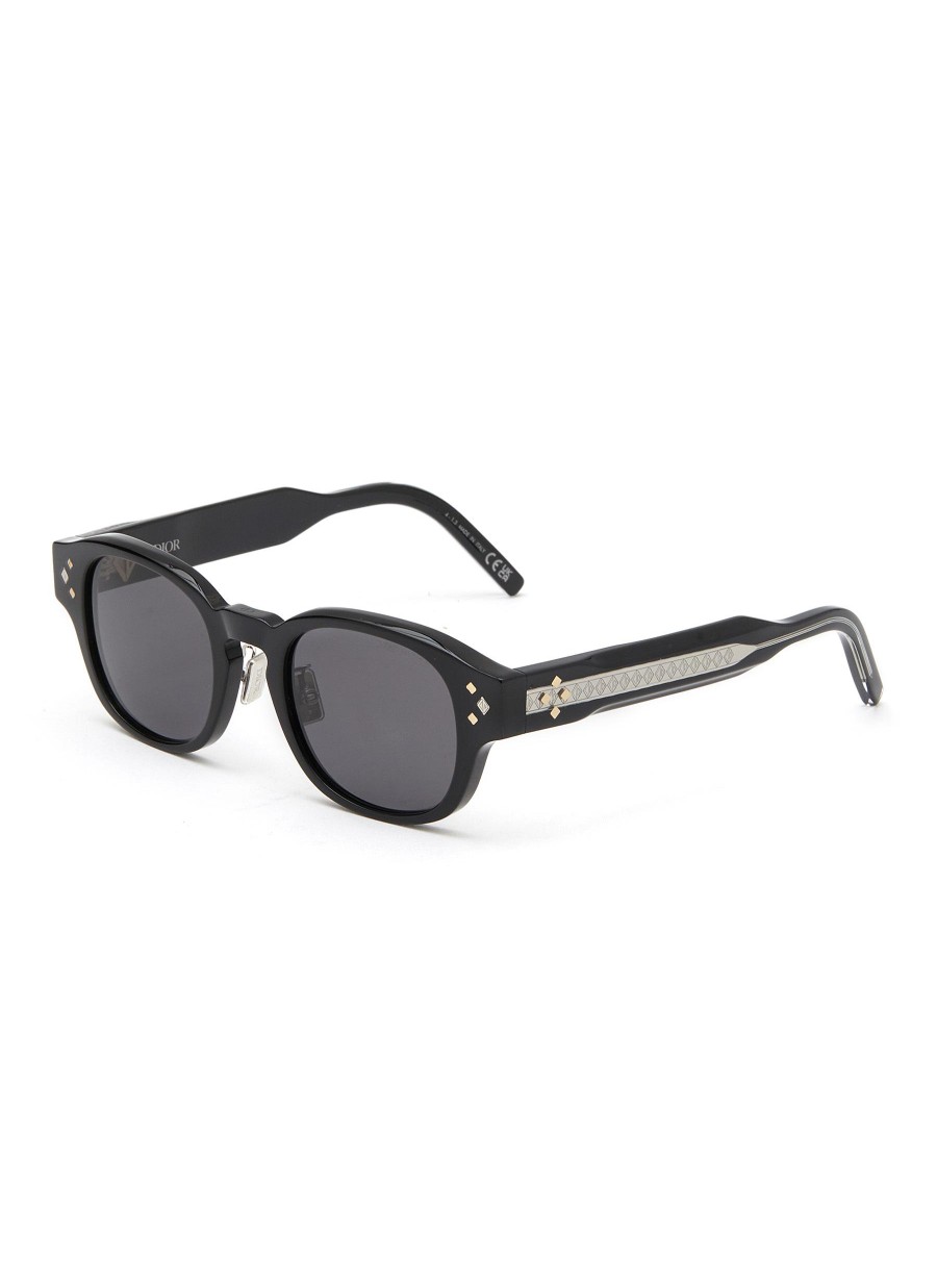 Men DIOR Eyewear | Cd Diamond R2F Round Acetate Sunglasses