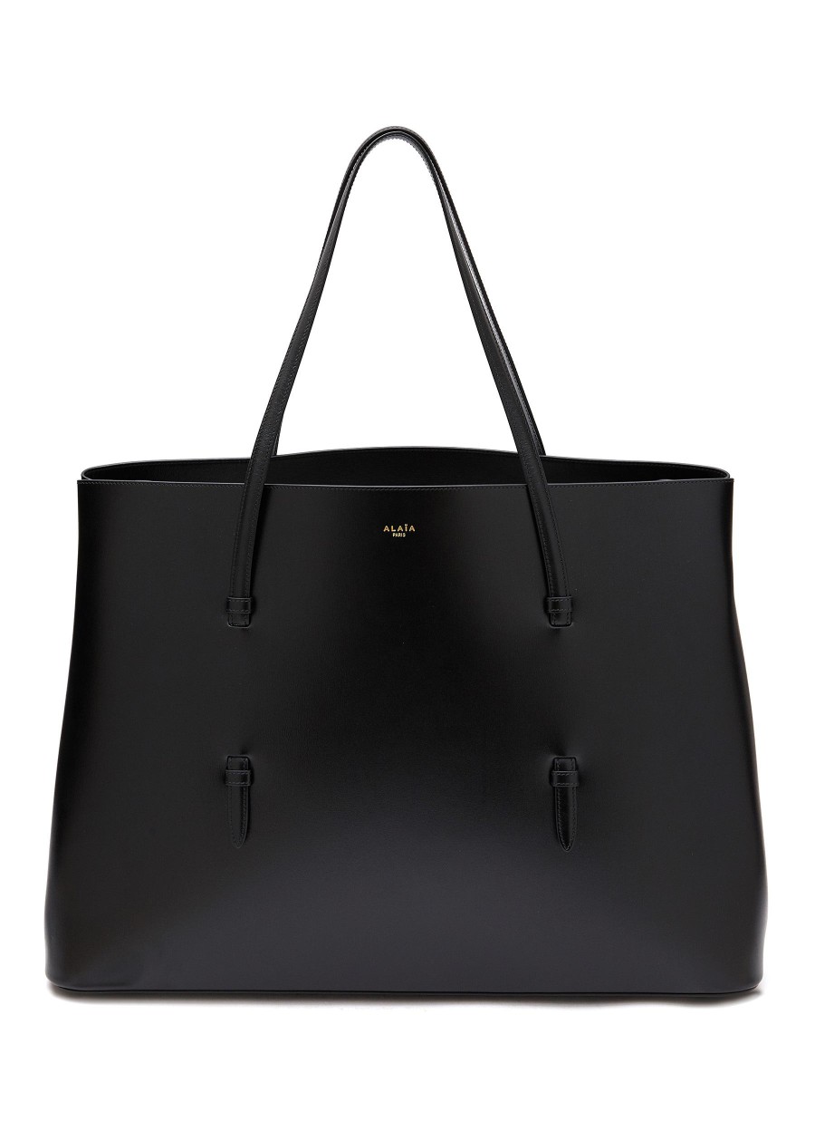 Women ALAÏA Tote Bags | Mina' 50 Calfskin Leather Tote Bag