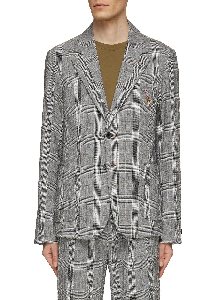 Men SCOTCH & SODA Suits | Checked Seersucker Blazer