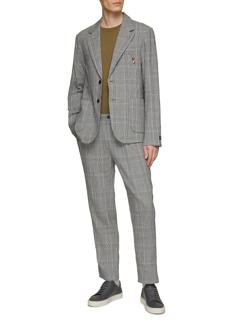 Men SCOTCH & SODA Suits | Checked Seersucker Blazer