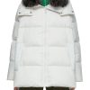 Women YVES SALOMON ARMY Jackets | Fox Fur Collar Hooded Puffer With Side Zip