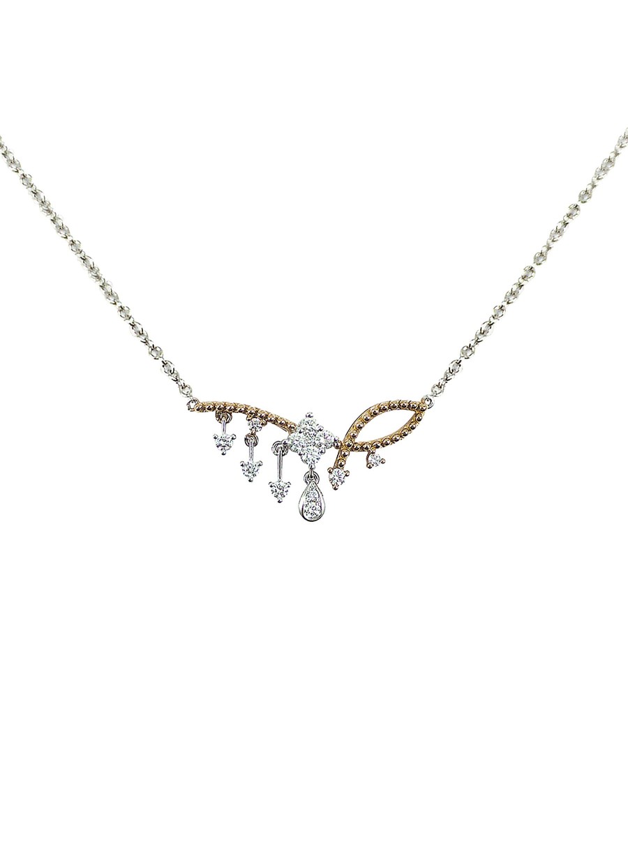 Women LC COLLECTION JEWELLERY Fine Jewellery | 18K White Rose Gold Diamond Necklace