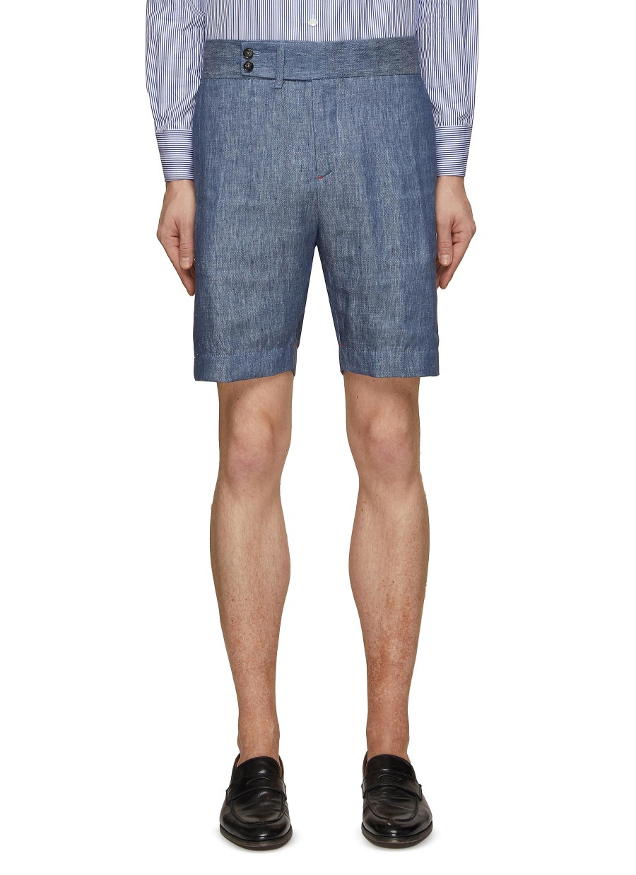 Men ISAIA Pants | Linen Bermuda Shorts