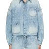 Women AMIRI Jackets | Jacquard Print Denim Workwear Jacket