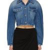 Women VERSACE Jackets | Cropped Denim Jacket