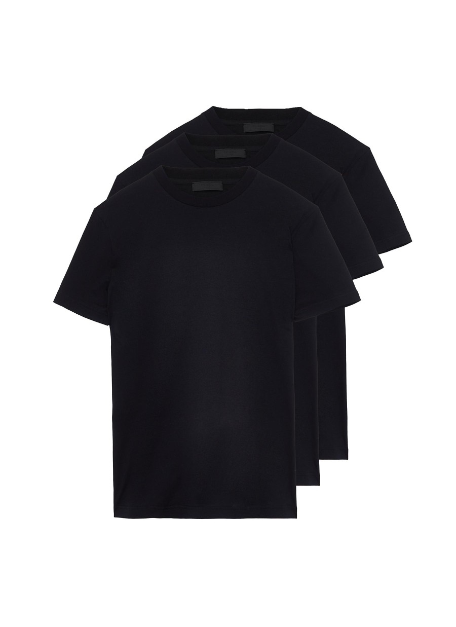 Men PRADA T-Shirts | Cotton T-Shirt 3-Pack Set