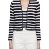 Women CRUSH COLLECTION Knitwear | Striped Chain Trim Knit Cardigan