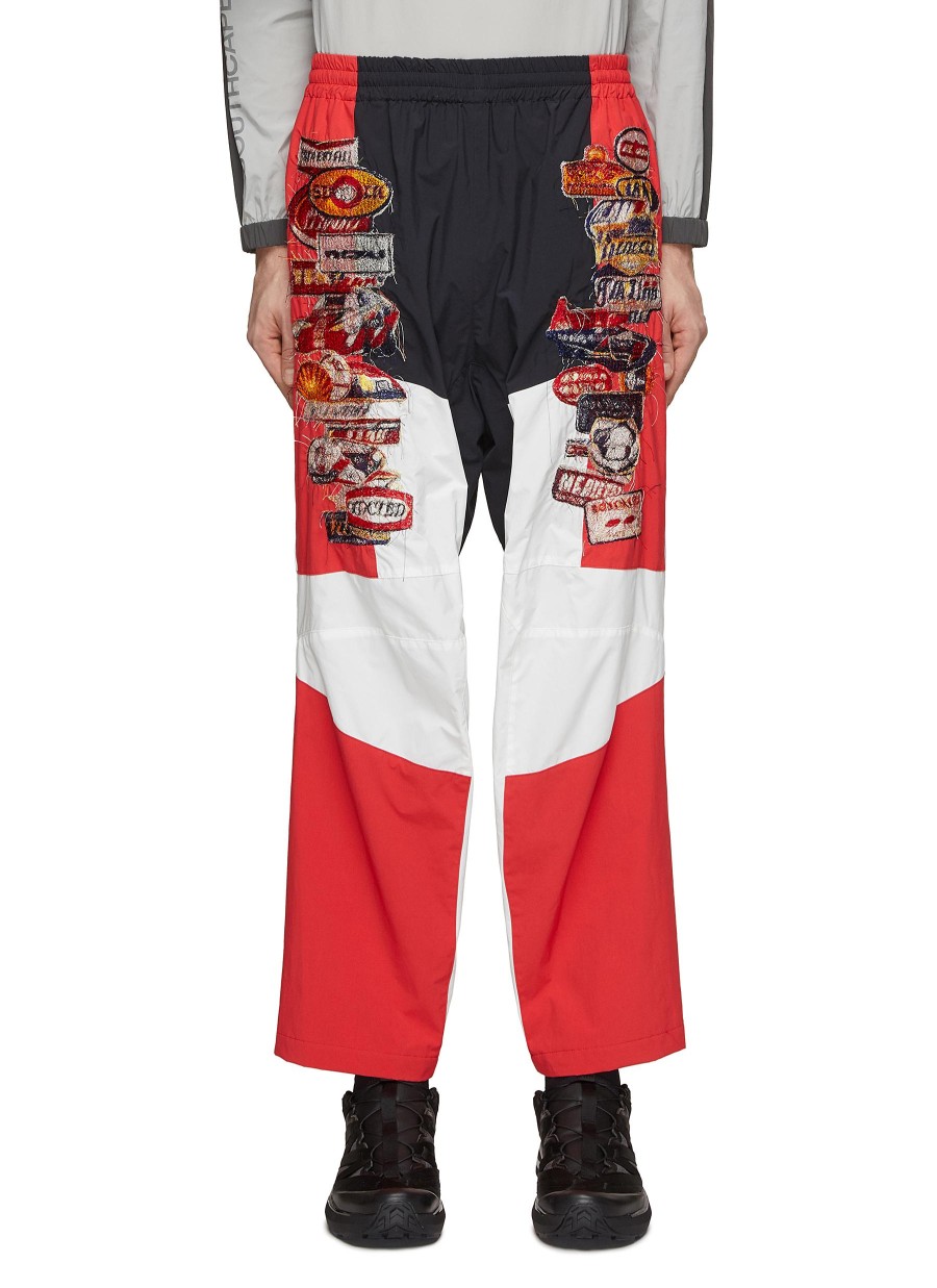 Men DOUBLET Pants | Ai Racecar Embroidered Patch Track Pants