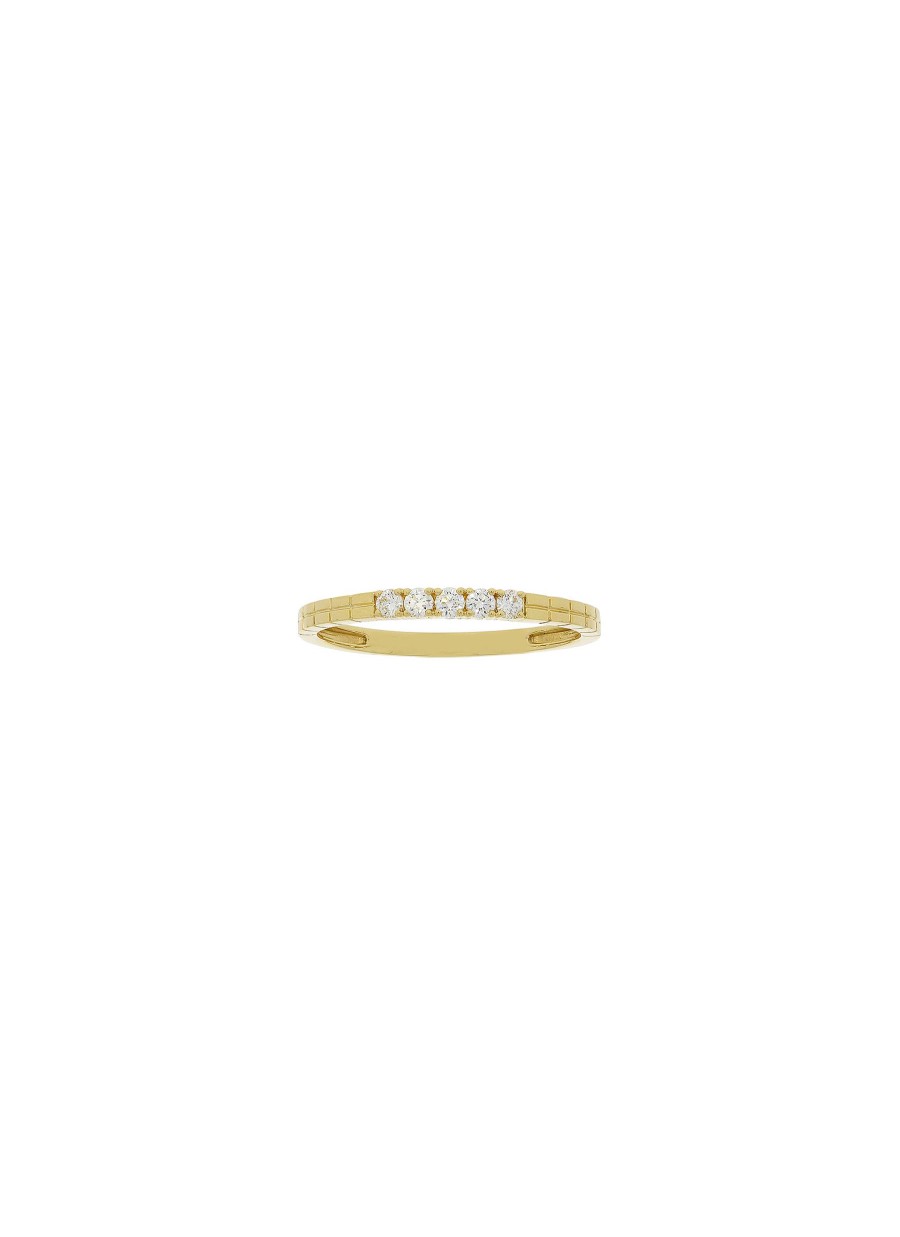 Women LC COLLECTION JEWELLERY Fine Jewellery | 18K Gold Diamond Band — Size Us 6.5