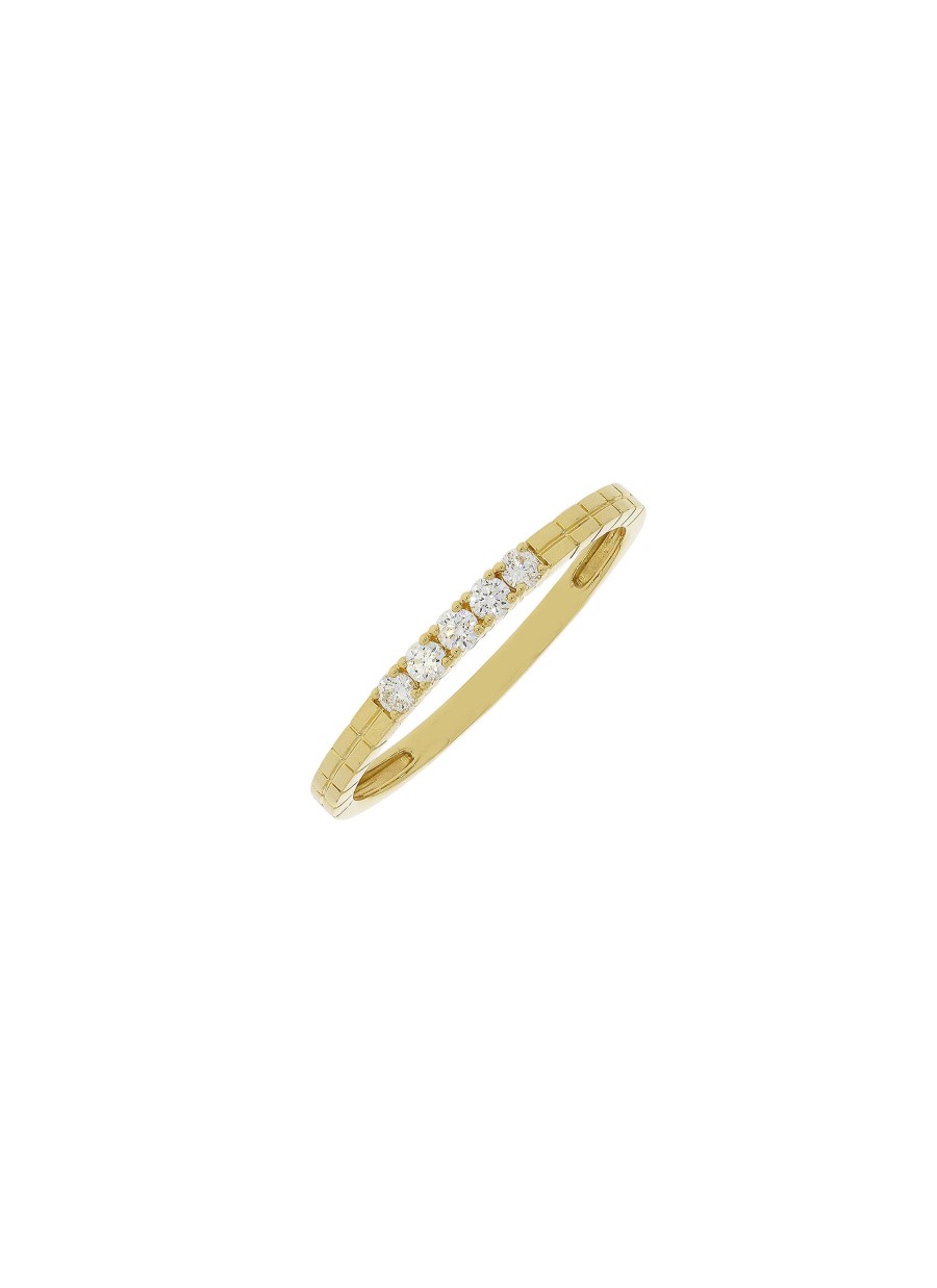 Women LC COLLECTION JEWELLERY Fine Jewellery | 18K Gold Diamond Band — Size Us 6.5